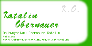 katalin obernauer business card